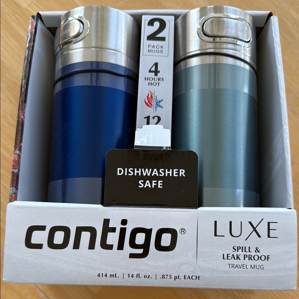 Contigo Luxe Travel Mug Set - Blue and Gray